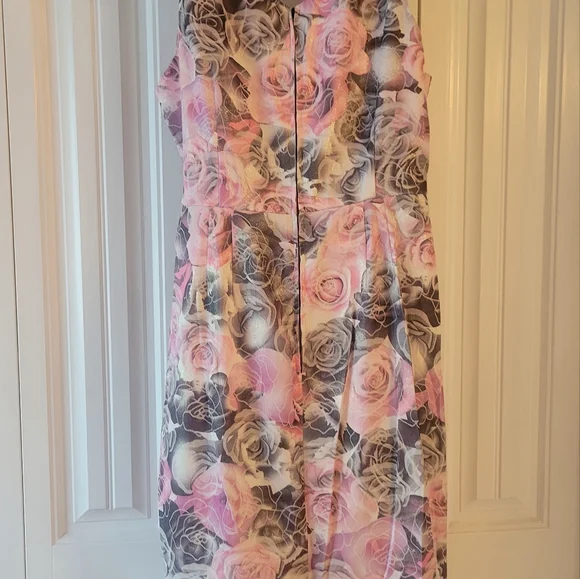 Midi Bettie Page floral spring dress xxl - Picture 3 of 7